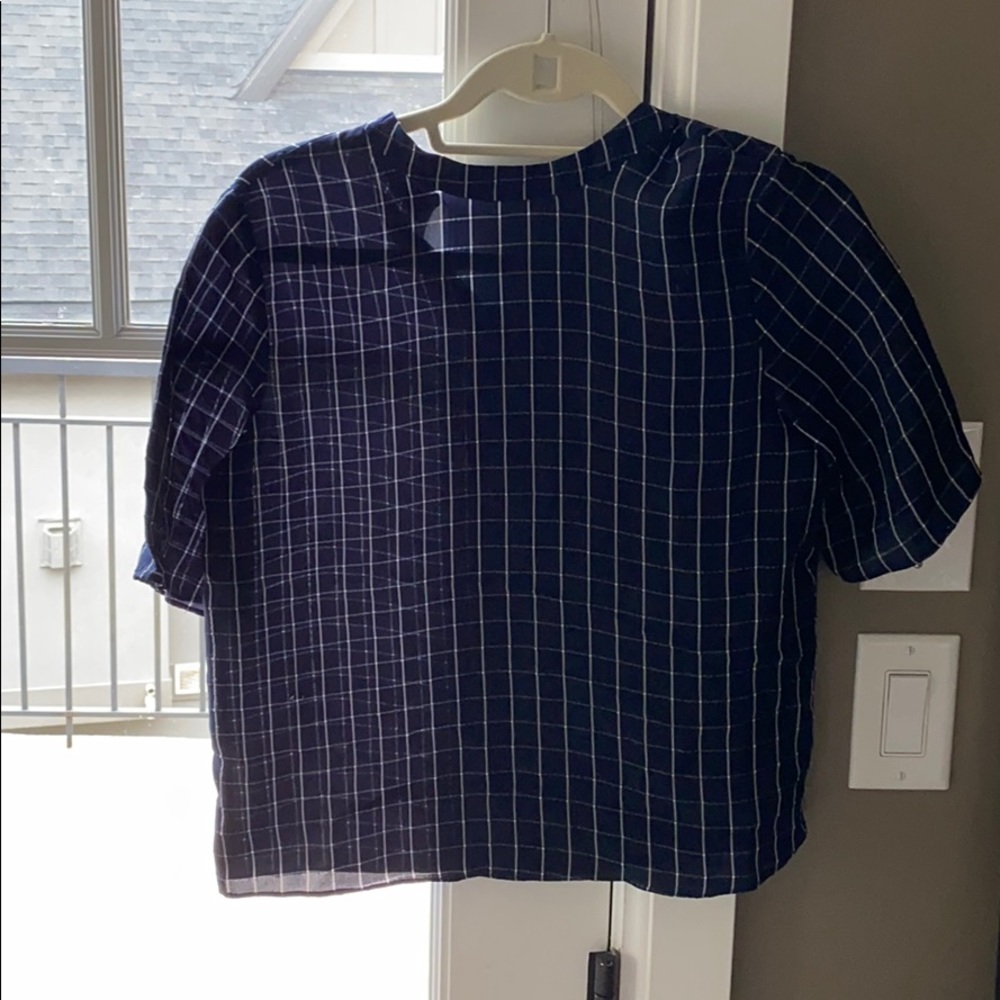 Steven Alan navy square blouse